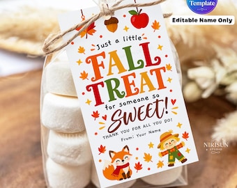 Thanksgiving Gift Tag Template, Editable Name Tag, Happy Thanksgiving Treat Tag, Printable Fall Favor Tag, Autumn Favor, Fall Appreciation