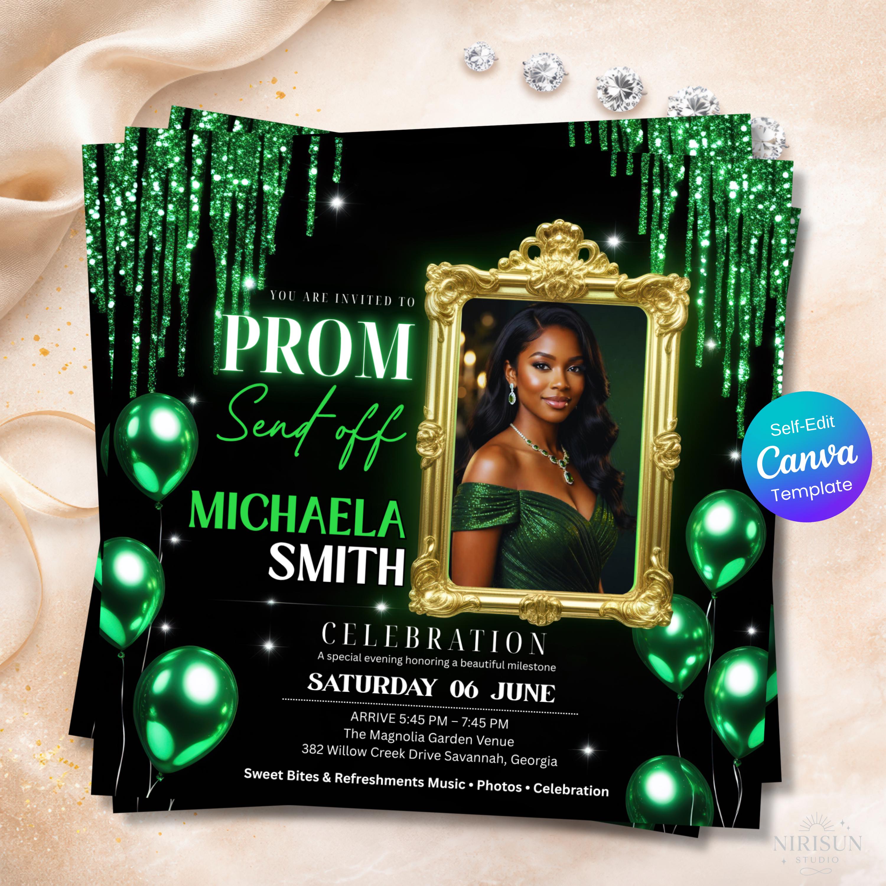 Prom Send-off Invitation – Editable Prom Party Flyer – Prom Night ...