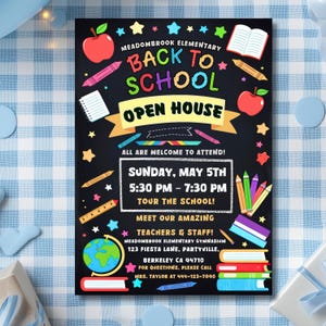 Back to School Flyer, School Open House Flyer, Editable School Flyer ...