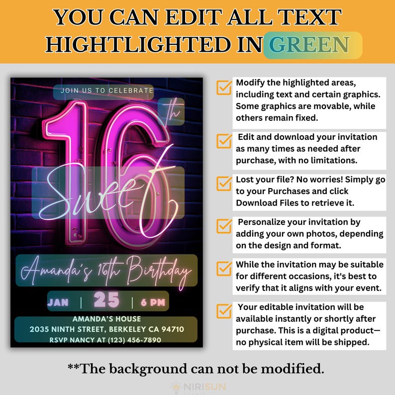 16th birthday invite, sweet sixteen invite, sixteenth birthday, sweet 16 evite, 16th invitation, 16th birthday girl, neon glow party, sweet 16 invite, printable sweet 16, 16th birthday party, sweet 16 printable, sweet 16 sixteen, sixteen birthday, sweet sixteen party, 50th birthday invite, luxury invitation, sweet 16 invitation, sweet 16 invitations, 16th birthday, sweet 16 decor, 16 birthday party, birthday video, sweet 16 party, sweet 16, girl birthday invite, sweet 16 birthday