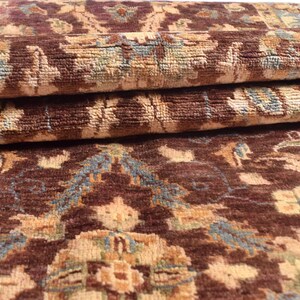 Handmade Afghan Chobi Runner Rug: Brown Oriental Tribal Decor (2&#39;8 x 9&#39;8 Ft)