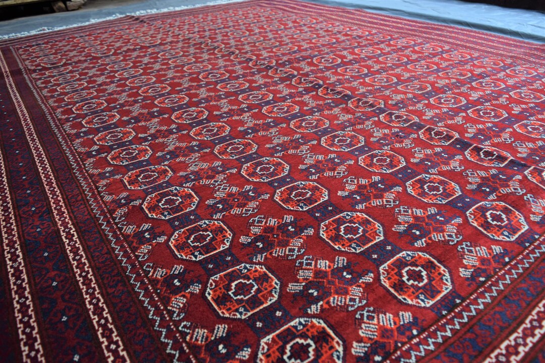 Waziri Rug Hand Knotted Waziri Wool Rug, 6'10x9'9, Red Afghan Rug - Etsy