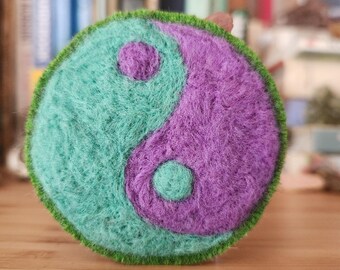 Yin yang - teal & purple