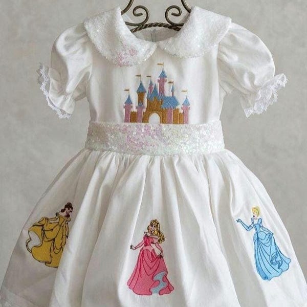 Handmade Princess Dress Cinderella Birthday Belle Ariel Sleeping Beauty Costume Princess 1st Birthday Snow White Elsa Sleeping Beauty Dress