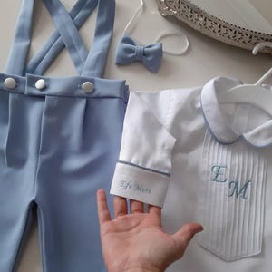 Personalized Baby Boy Suit: Ring Bearer Outfit, Custom Christening Set