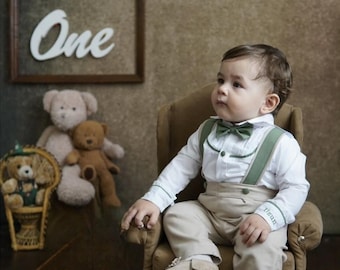 Personalized Baby Boy First Birthday Suit Set: First Birthday Tuxedo Ring Bearer Outfit Boys 1st Birthday Boy Ring Bearer Suit Boy Baptism