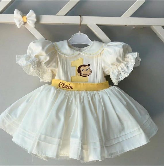curious george birthday dress Curious George Birthday Dress - 1st birthday outfit
