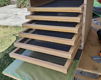 Manual para fabricar un deshidratador solar de madera con 6 charolas para Deshidratar frutas, carnes y verduras, 100% rustico artesanal.