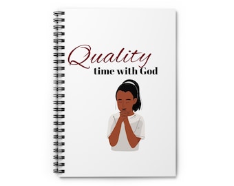 Spiralnotizbuch - Qualitätszeit mit Gott, Gebetstagebuch, Christliches Notizbuch, Bibelarbeit, Inspirational Geschenk, Mindfulness Journal