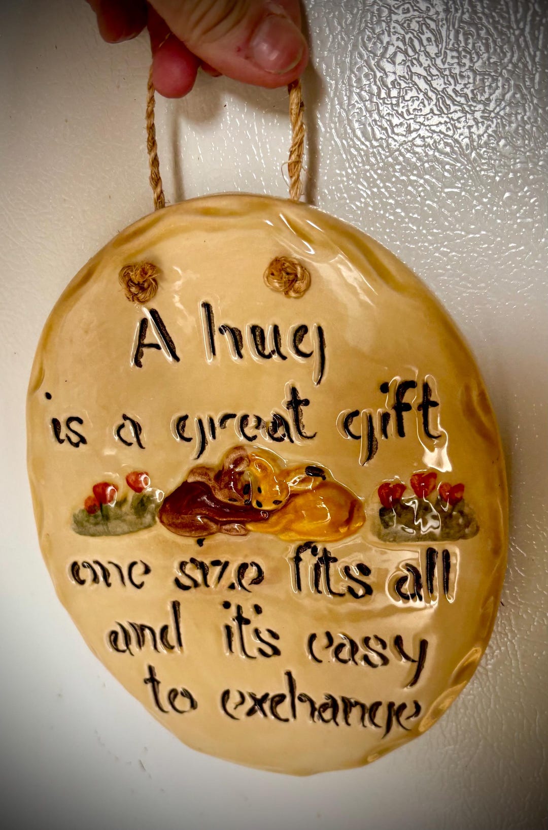 1960’s Vintage Hug Themed Wall Hanging - Etsy