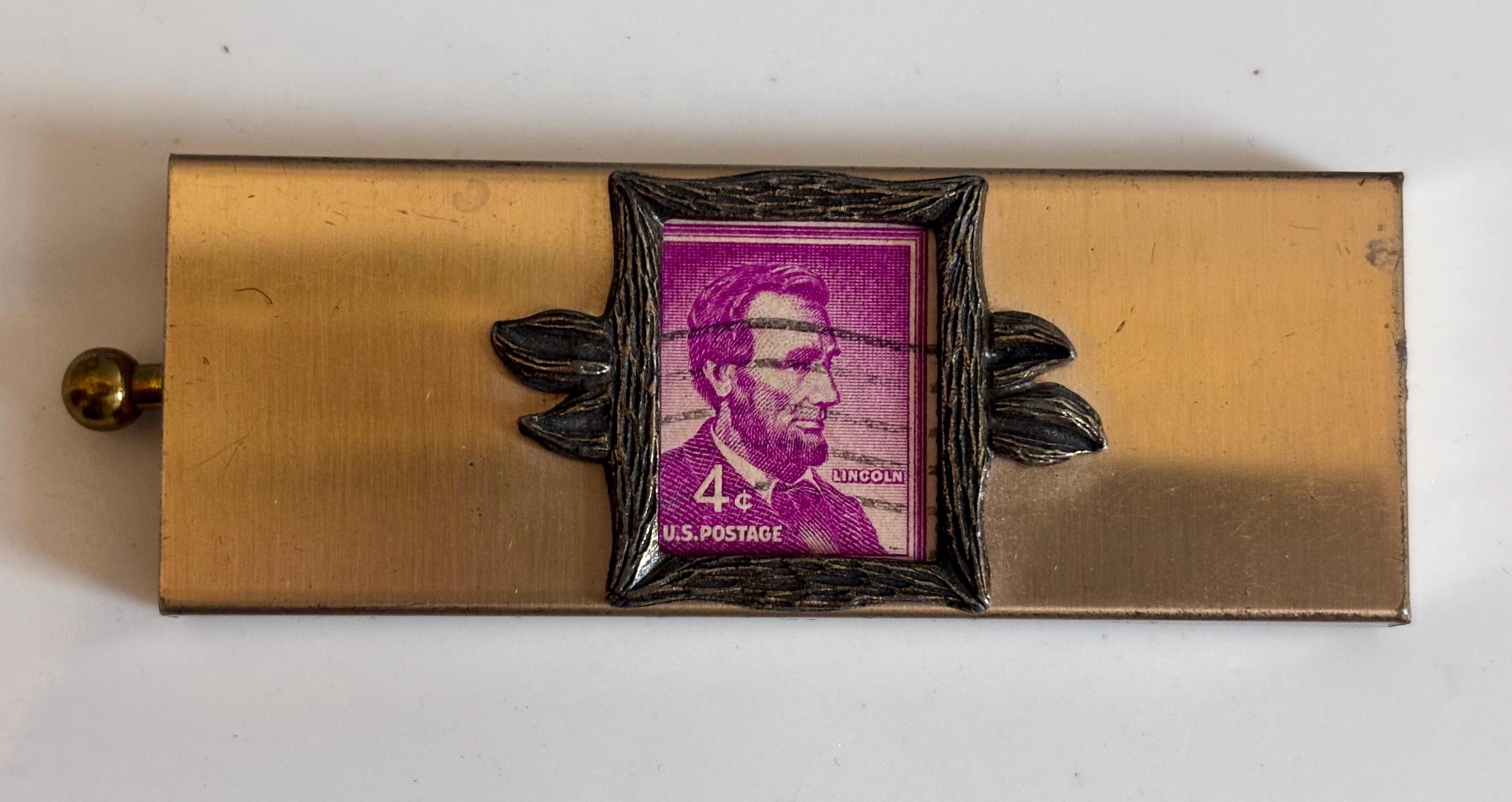 Abraham Lincoln Purple 4 Cent Stamp - Etsy display picture 1