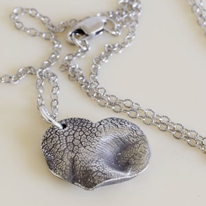 Dog Nose Fine Silver Necklace: Pet Memorial Gift