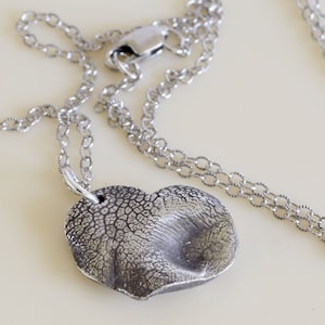 Pet Memorial Gift - Dog Nose Fine Silver Necklace - Dog nose heart necklace - round dog nose charm necklace - pet gift - dog lover gift