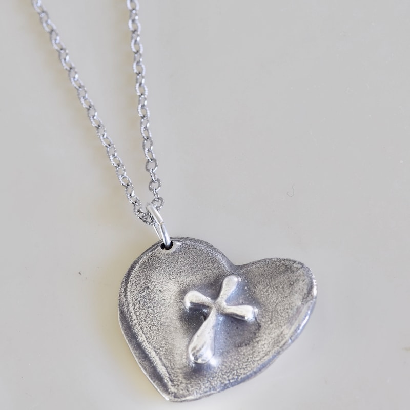 Abigail Heart Cross Necklace main image 0