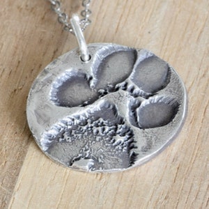 Pet Memorial Necklace - Paw Print Necklace - Custom made Jewelry- Memory Necklace - Pet Jewelry - sympathy gift - custom pet gift - pet loss