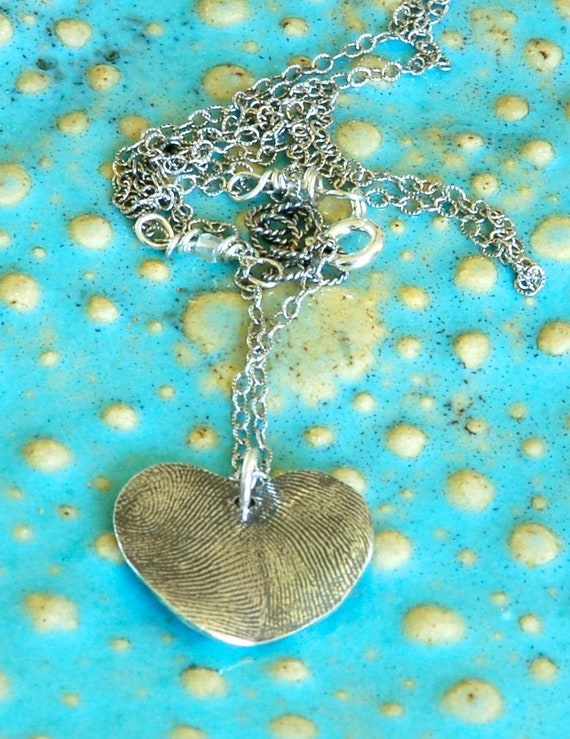 His and Hers Necklace - Mothers Day Gift - Meaningful Gift - Best Friend Necklace - Gift for Mom - Sister Gift - Fingerprint Jewelry