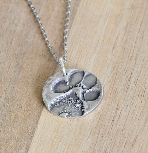 Pet Memorial Necklace - Paw Print Necklace - Custom made Jewelry- Memory Necklace - Pet Jewelry - sympathy gift - custom pet gift - pet loss