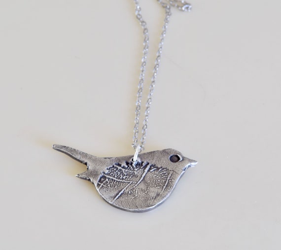 Fingerprint Jewelry - Best Friend Necklace - Personalized Jewelry - Fingerprint Jewelry - Gift for Mom - Fingerprint Birdy Necklace -