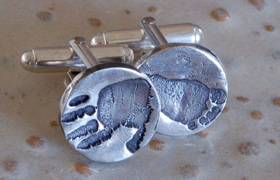 Baby handprint hotsell cufflinks