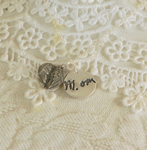 Meaningful Gift - handwriting necklace - Mom Gift - Gift for Mom - Silver Jewelry - Personalized Jewelry - Actual Handwriting -