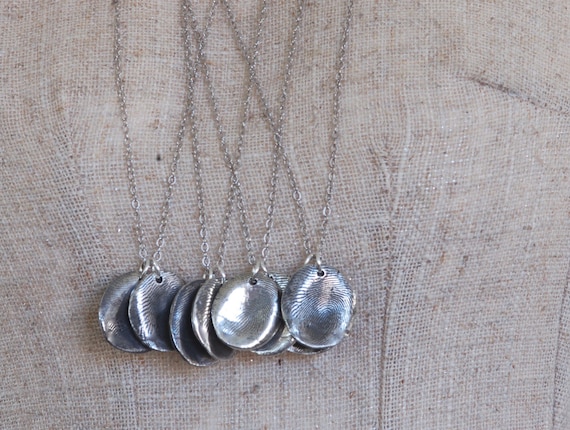 Fingerprint Jewelry - Group/Family Necklace and Keychain Set