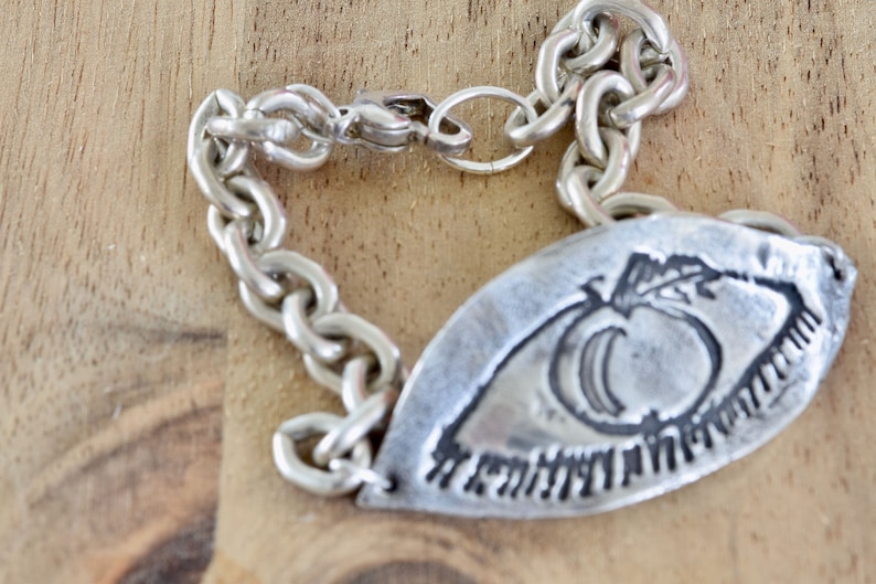 script on jewelry Actual Drawing Custom Bracelet fine silver custom bracelet personalized jewelry Childs drawing on jewelry
