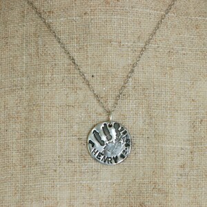 Custom Listing - Fingerprint Jewelry - Newborn  Necklace - Baby Handprint, Child Handprint Charm Necklace
