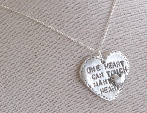 One Heart Can Teach Many Hearts Necklace, Gift for Teacher / Professor, Back to School Gift, Graduation