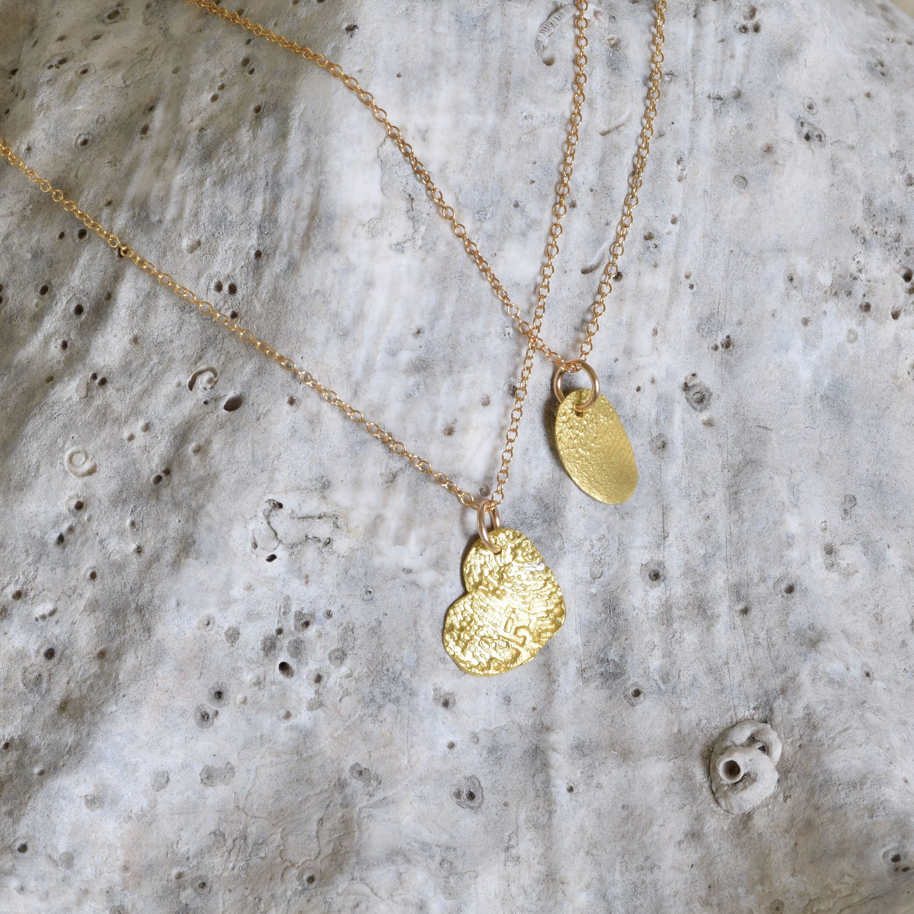 Thumbprint necklace gold Clearance