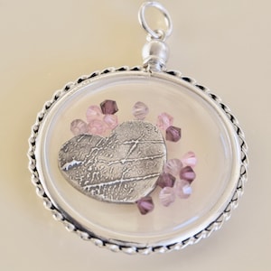Medallón transparente - Medallón flotante - Regalo conmemorativo - Joyería de huellas dactilares - Medallón acrílico transparente - Guardián de la memoria - Collar de regalo de simpatía