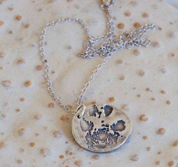 Pet Memorial Necklace - Paw Print Necklace - Custom made Jewelry- Memory Necklace