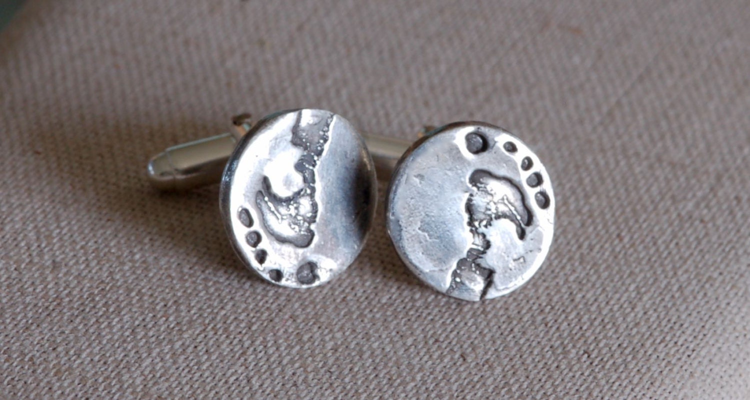 handprint cufflinks