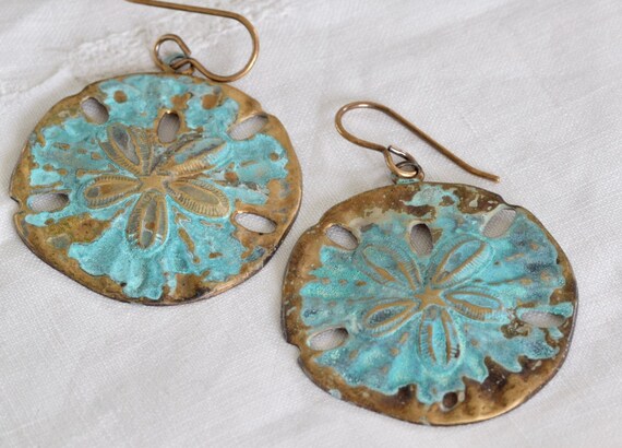 Sand Dollar Earrings, Beach Inspired Jewelry, Vacation Earrings, Dangle Statement Earrings, Boho Jewelry