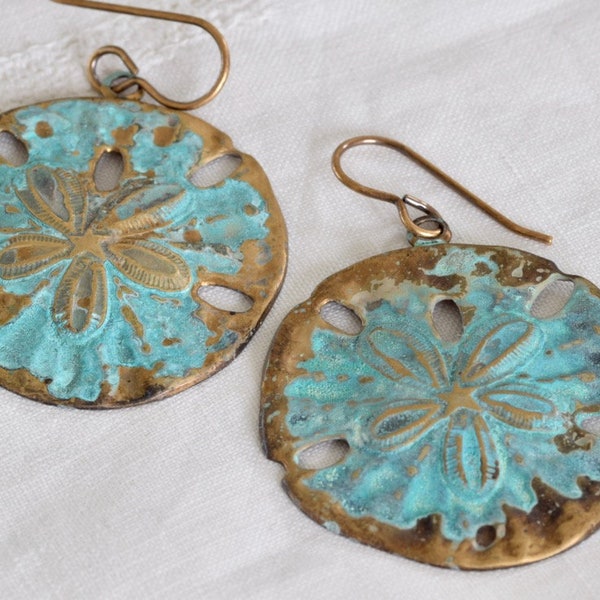 Sand Dollar Earrings, Beach Inspired Jewelry, Vacation Earrings, Dangle Statement Earrings, Boho Jewelry