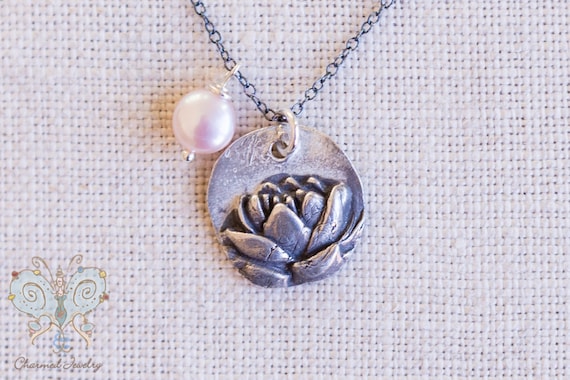 Rustic Lotus Necklace