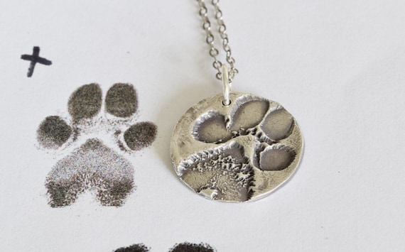 Pet Memorial Necklace - Paw Print Necklace - Paw Pad Charm - Memory Necklace - Pet Jewelry - sympathy gift - custom pet gift - pet loss