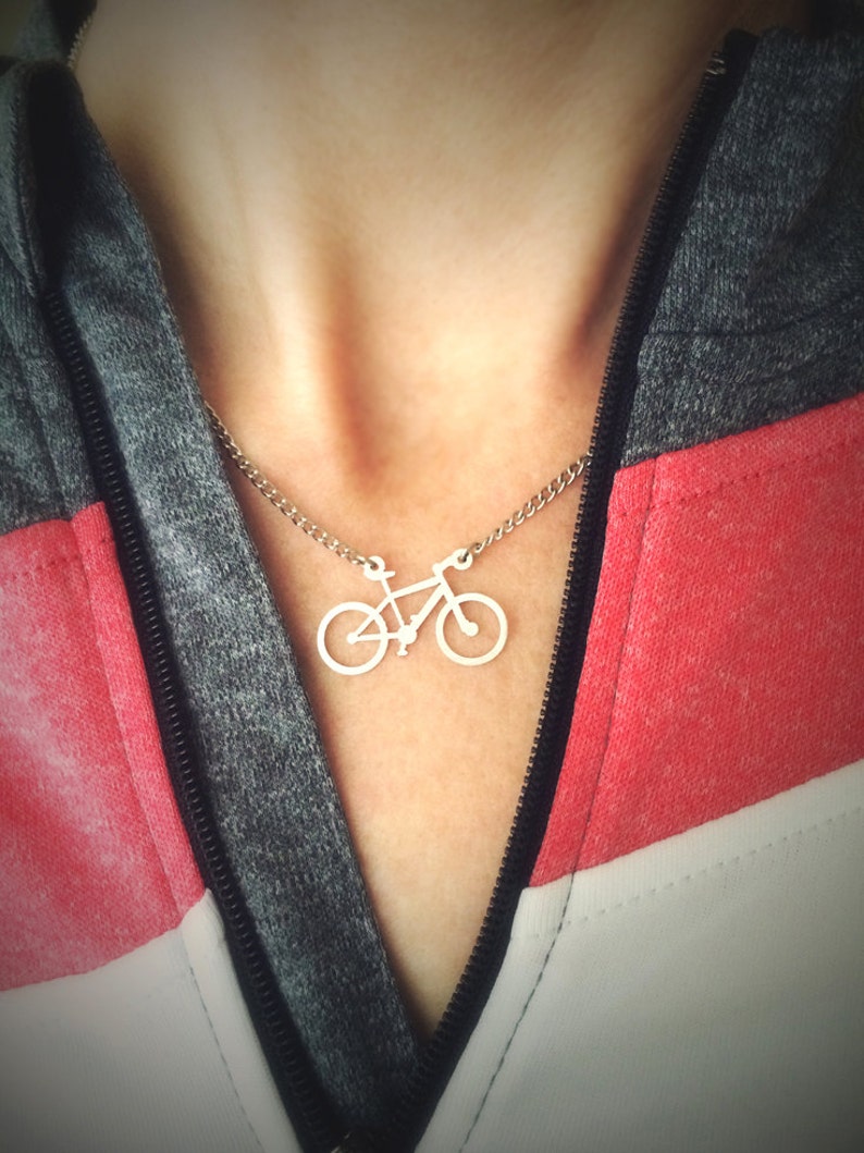 Mountain Bike Necklace Etsy