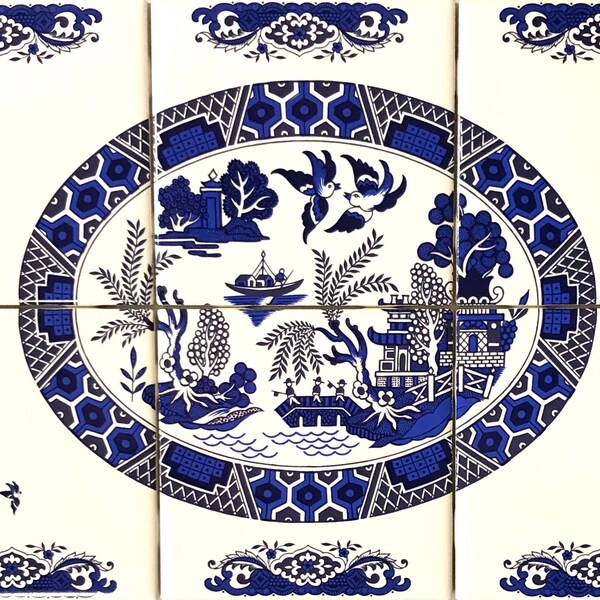 Blue Willow Tiles Etsy