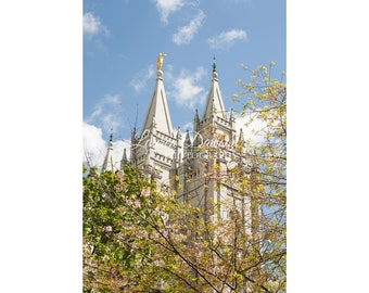 Salt Lake City Utah Temple Photograph | LDS Latter Day Saint Wall Art Digital Download