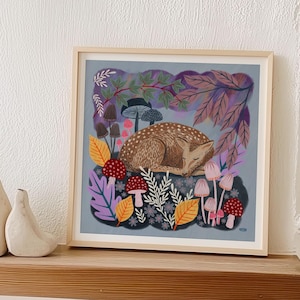 鹿の水彩画 - 野生動物の絵画 - ファインアートプリント - 鹿のアート