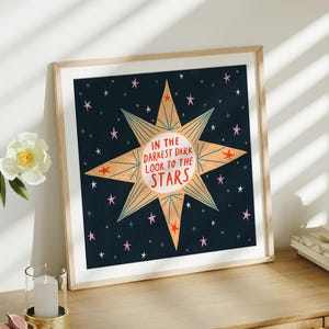 Stars Art Print: Inspiring Celestial Decor - In the Darkest Dark