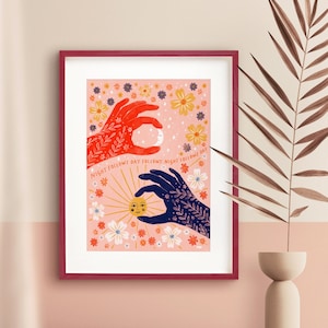 Sun and Moon Art Print: Celestial Zen Decor