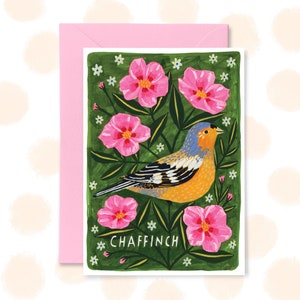 Chaffinch Card, British Garden Birds, Nature Lover, Notecard