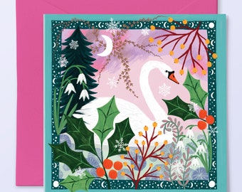 Winter Swan Greetings Card: Christmas Card Pack