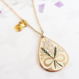 Enamel Pendant Necklace - Always Together Gold, Wedding Necklace, Gift for Mum, Infinity Symbol