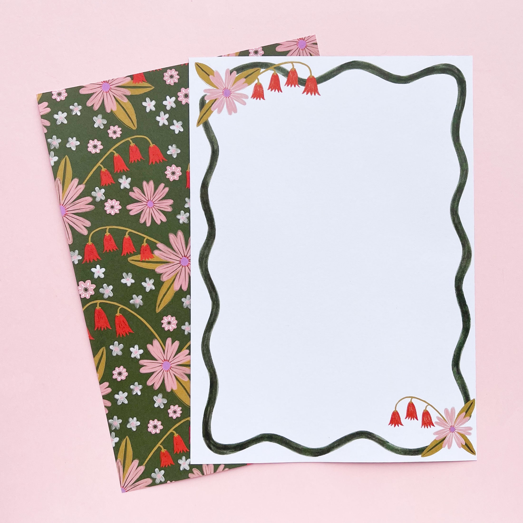 Letter Writing Set Garden Florals Nature Theme Writing - Etsy Israel