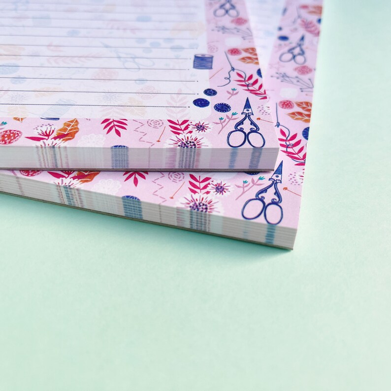 Sewing Pattern Tear off Notepad Checklist List Pad Sewing Etsy