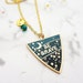 Personalised Birthstone Enamel Pendant - Be Brave Gold