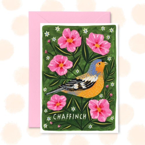 Chaffinch Card, British Garden Birds, Nature Lover, Notecard