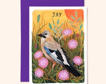 Jay Bird Greetings Card: Card for Wildlife Lover, Nature Enthusiast
